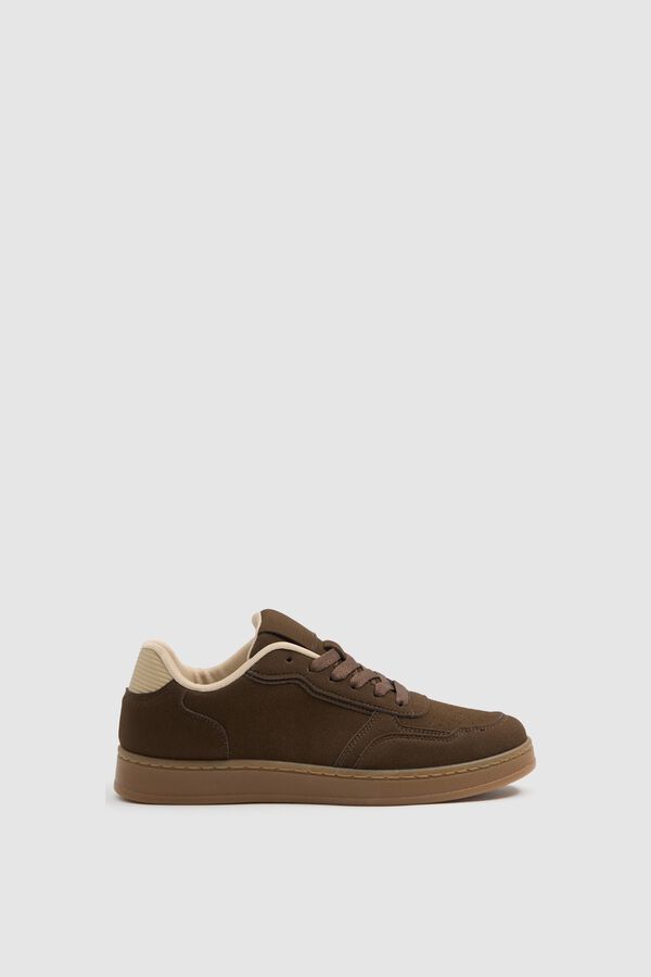 Inside Low rubber trainers brown