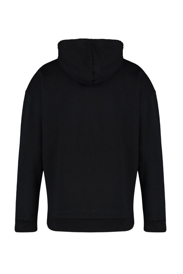 Trendyol Sudadera oversize con capucha negro