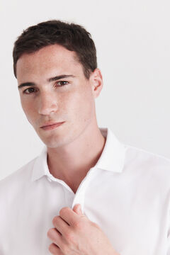 Springfield Technical fabric slim fit polo shirt