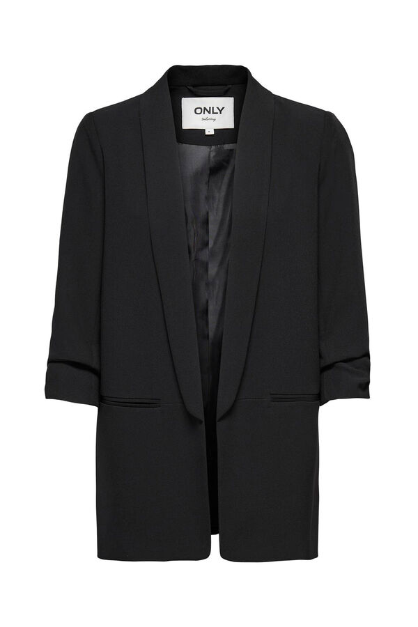 Springfield 3/4-length sleeve blazer with lapels black