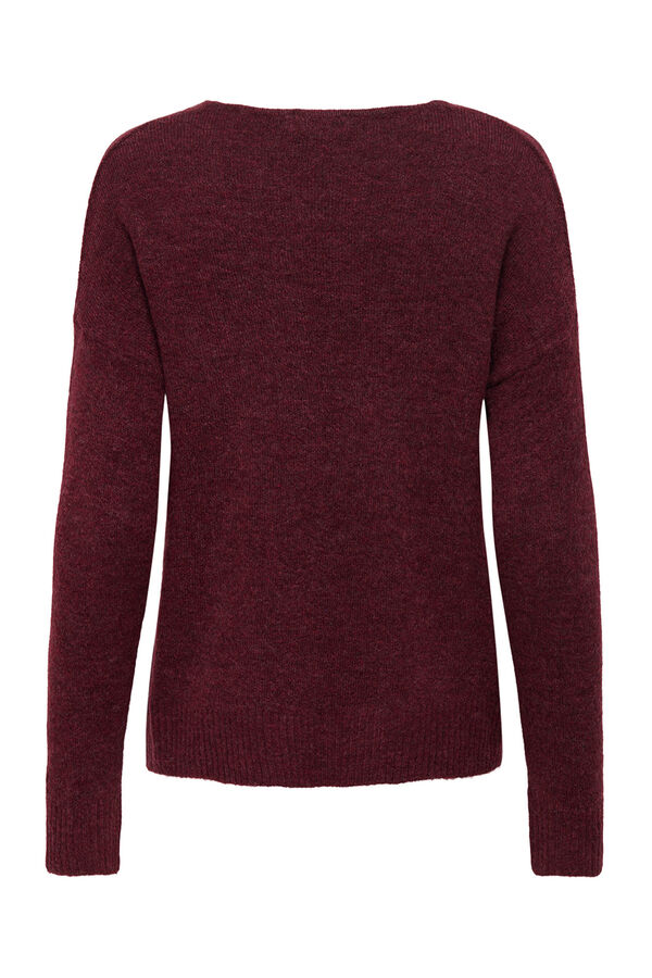 JDY V neck jumper pink