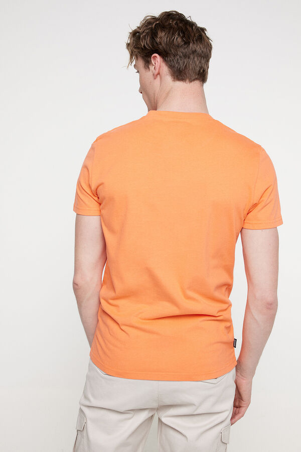 Springfield Camiseta de algodón orgánico con logotipo Essential naranja