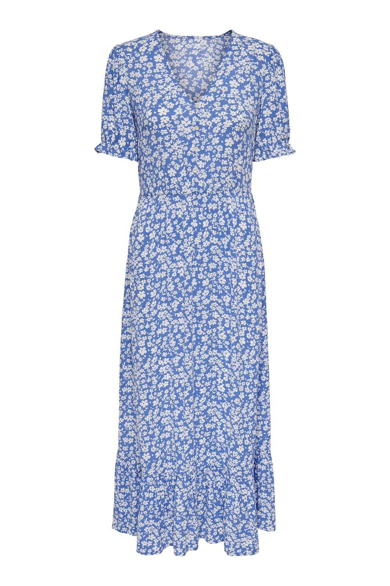 Only Langes Kleid kurze &Auml;rmel