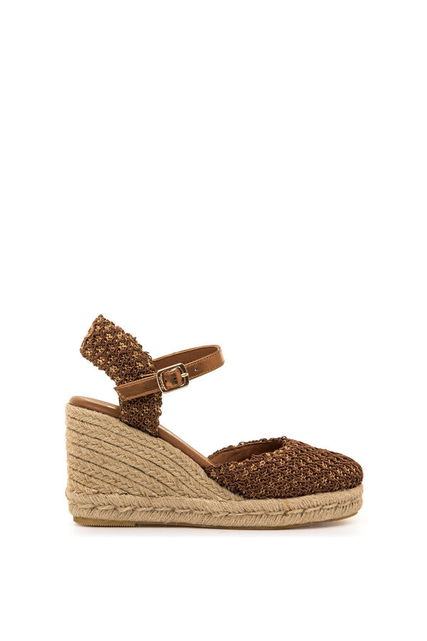 MTNG Jute wedges nude