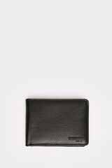 Springfield Essential faux leather wallet with micro perforations crna