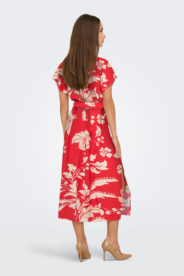 JDY Midi shirt dress burgundy
