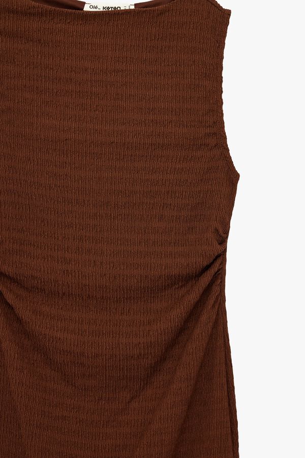 Koton Fitted midi dress nude