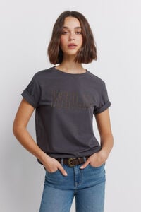 Springfield Cotton short sleeve studded T-shirt