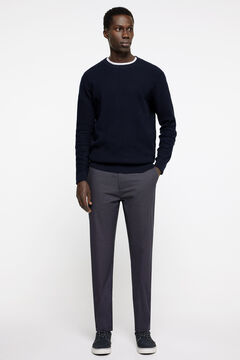 Springfield Textured two-tone formal chinos grey mix