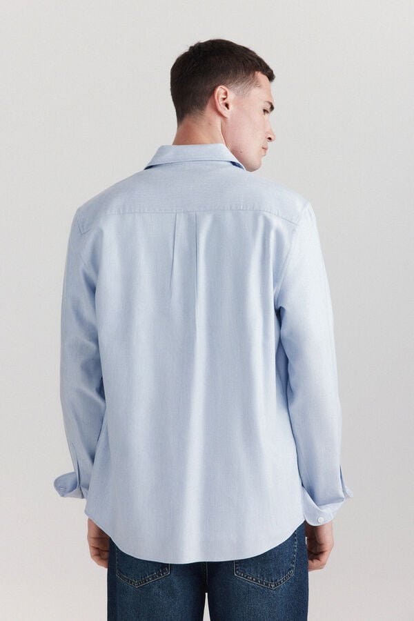 Springfield Chemise oxford en tencel bleu