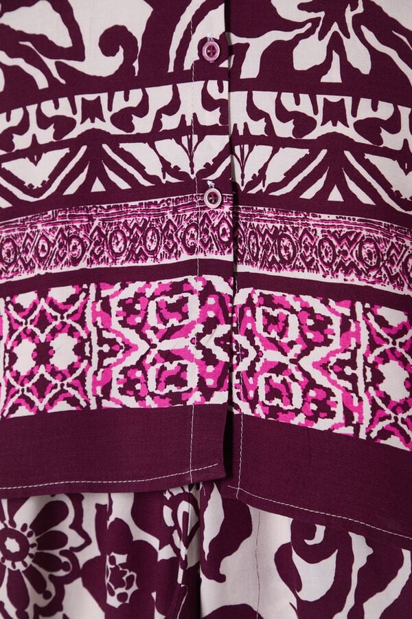 Trendyol Conjunto estampado fluido rosa