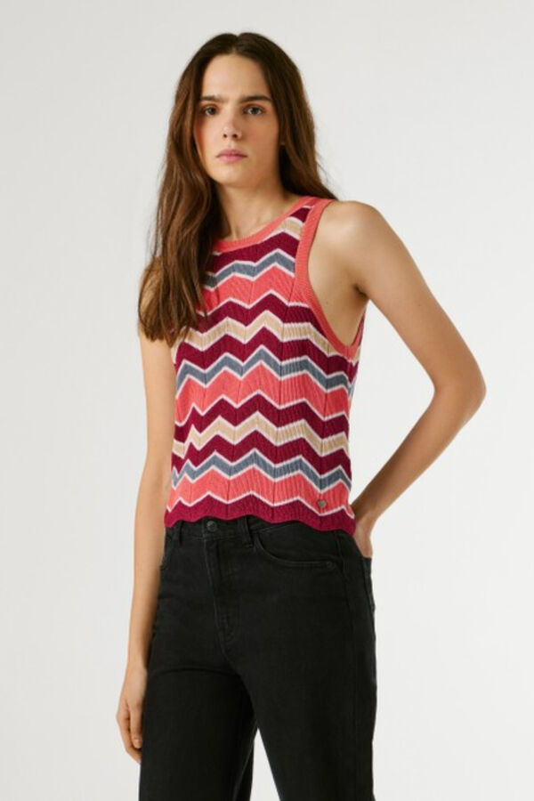 Pepe Jeans Round neck short sleeve T-shirt red