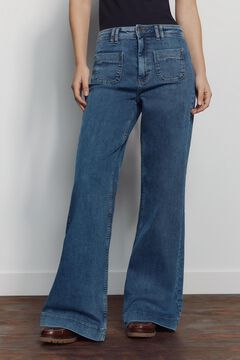 Springfield Jeans super flare de talle alto