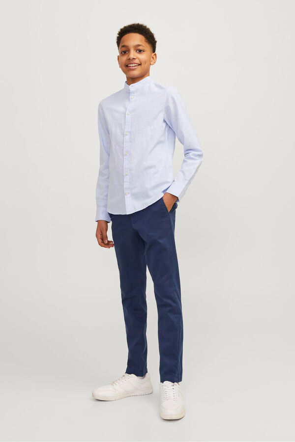 Jack & Jones Junior Pantal&oacute;n chino slim azul