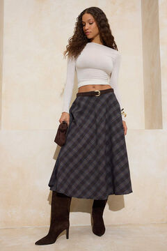 Trendyol Falda larga fluida estampada