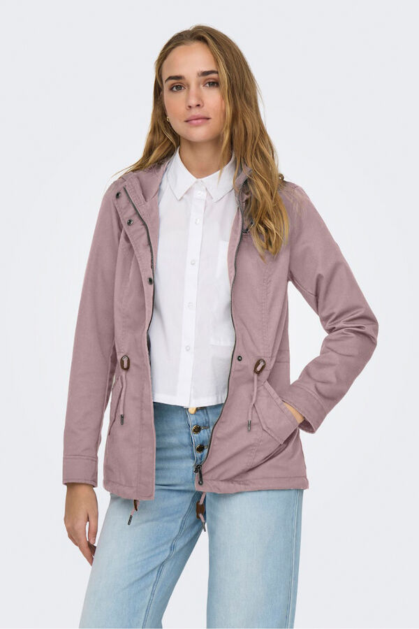 Only Parka with hood pink