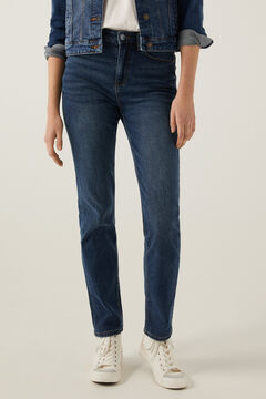 Springfield Jeans Straight recycelte Baumwolle nachhaltiger Waschvorgang blau