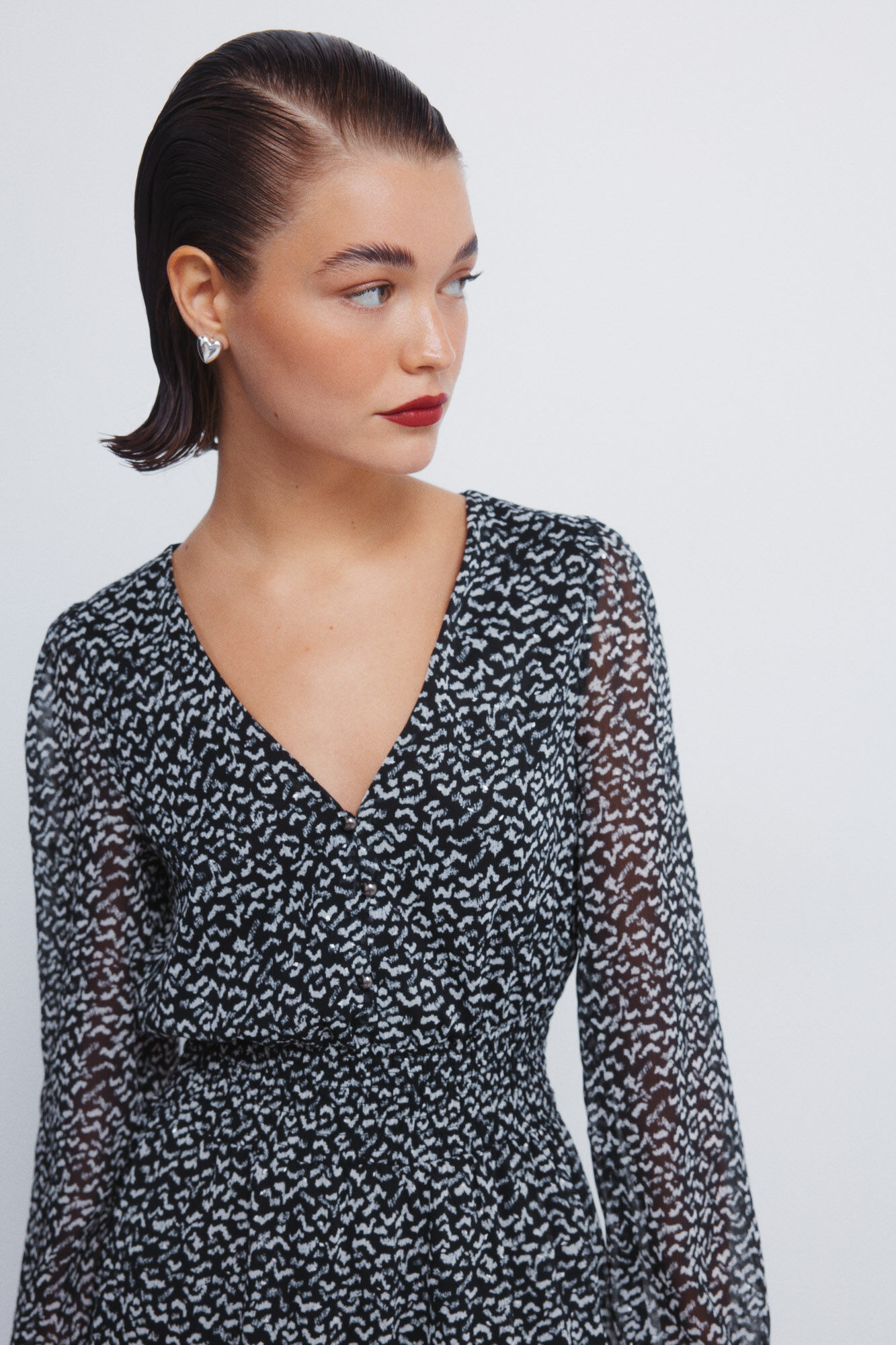 Springfield Short print chiffon short dress