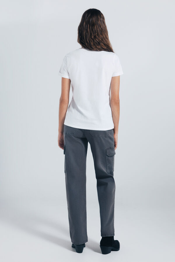 Springfield Pantalones cargo algodón gris