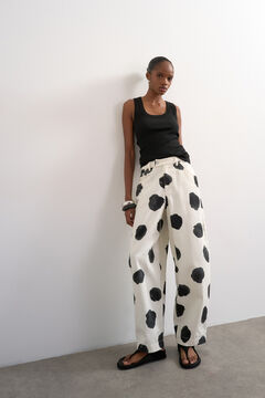 Topshop Pantal&oacute;n estampado barrel fit