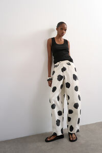 Topshop Pantal&oacute;n estampado barrel fit