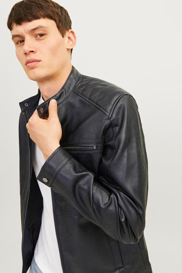 Springfield Biker jacket with neck crna