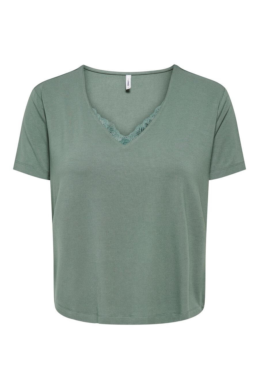 Camiseta encaje manga corta