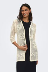 JDY Openwork knit cardigan brown