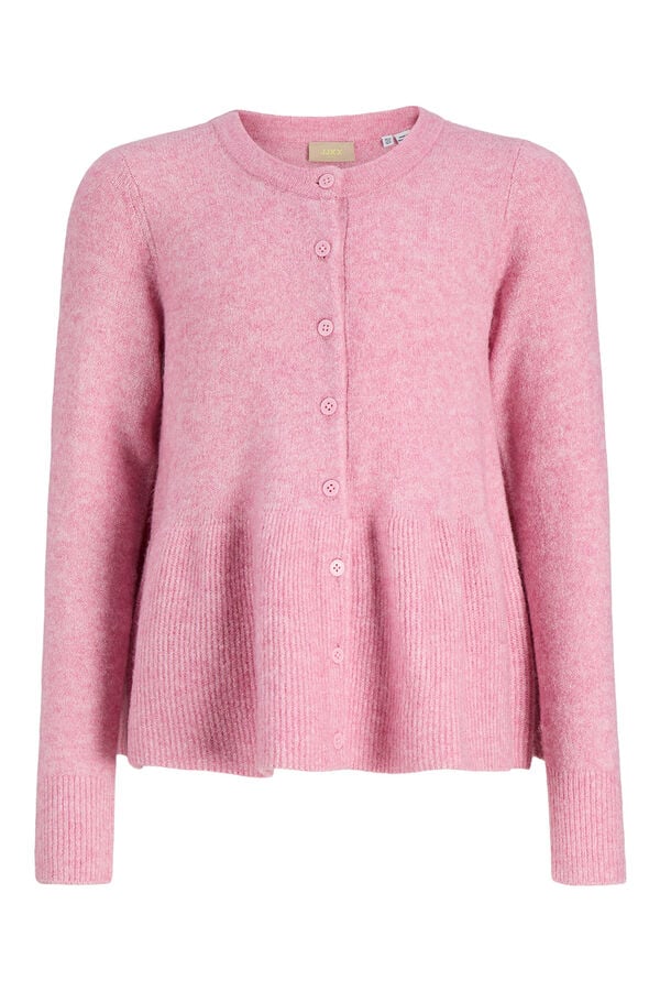 Jack & Jones Girl Round neck slim fit cardigan pink