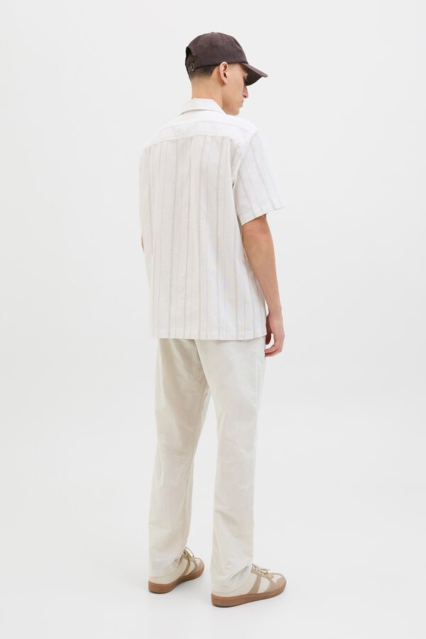 Jack & Jones Linen relaxed fit trousers grey