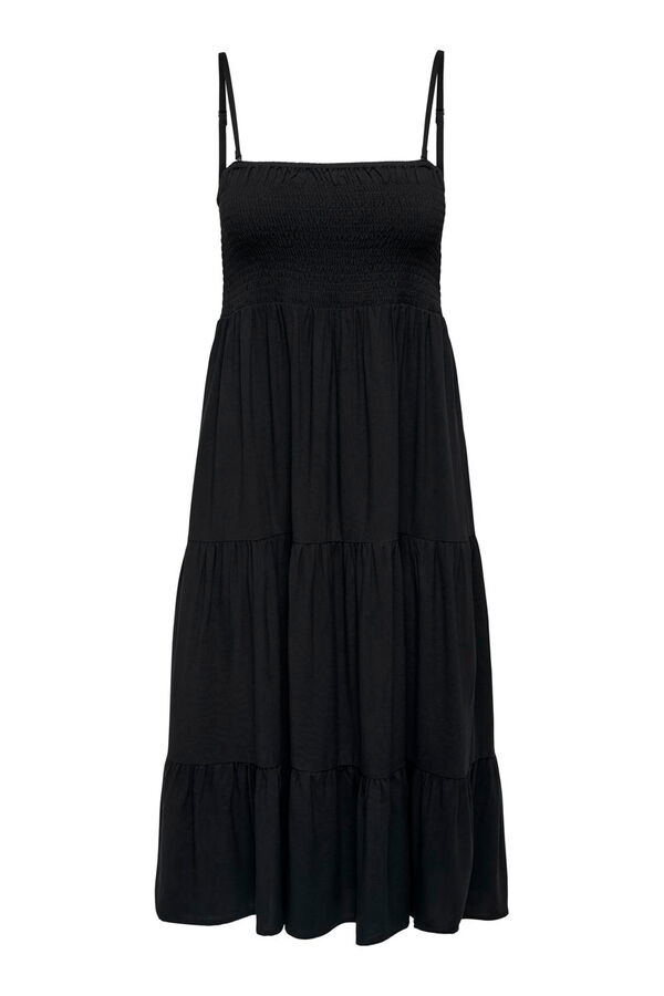 Only Vestido midi tirantes negro