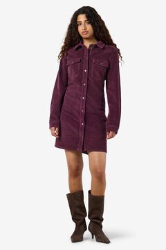 Noisy May Vestido corto camisero de pana
