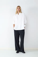 Balmohk Camisa b&aacute;sica popel&iacute;n blanco