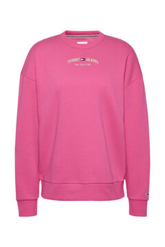 Springfield Tommy Jeans sweatshirt with logo on the chest. pink