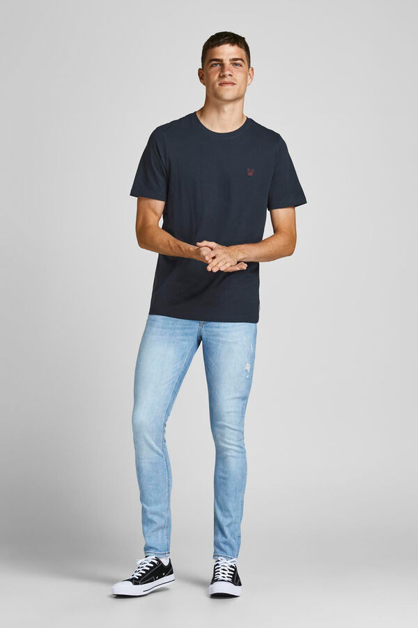Jack & Jones Camiseta slim fit algod&oacute;n azul