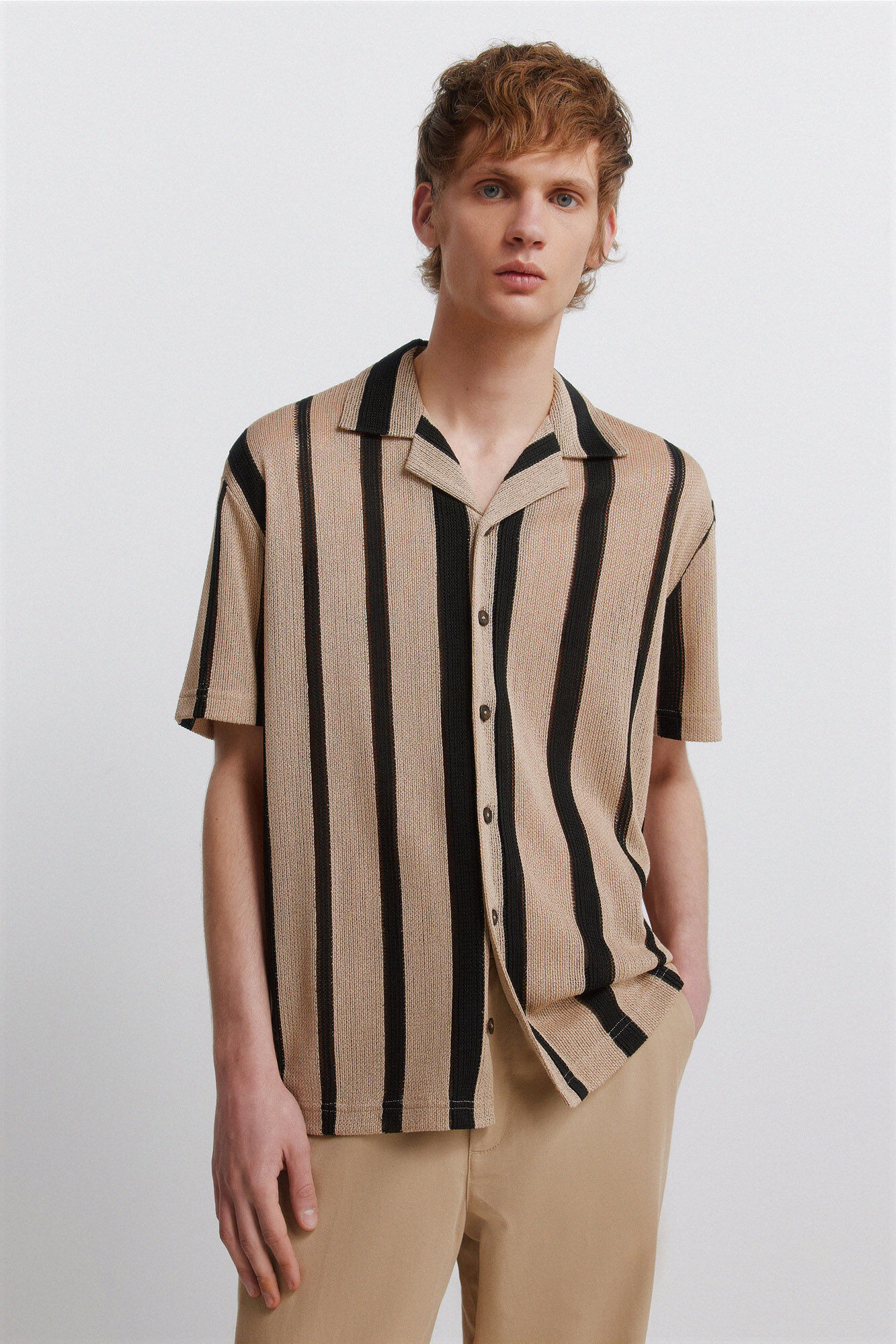 Springfield Polo col chemise &agrave; structure regular fit