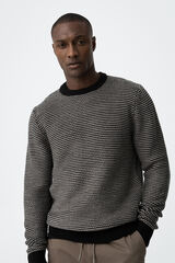 Tiffosi Jersey de punto a rayas gris