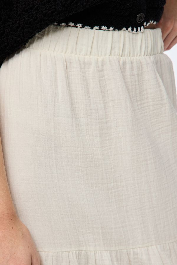 Pieces Cotton long skirt white