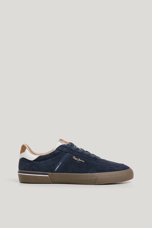 Pepe Jeans Sapatilhas cl&aacute;ssicas de croute azul