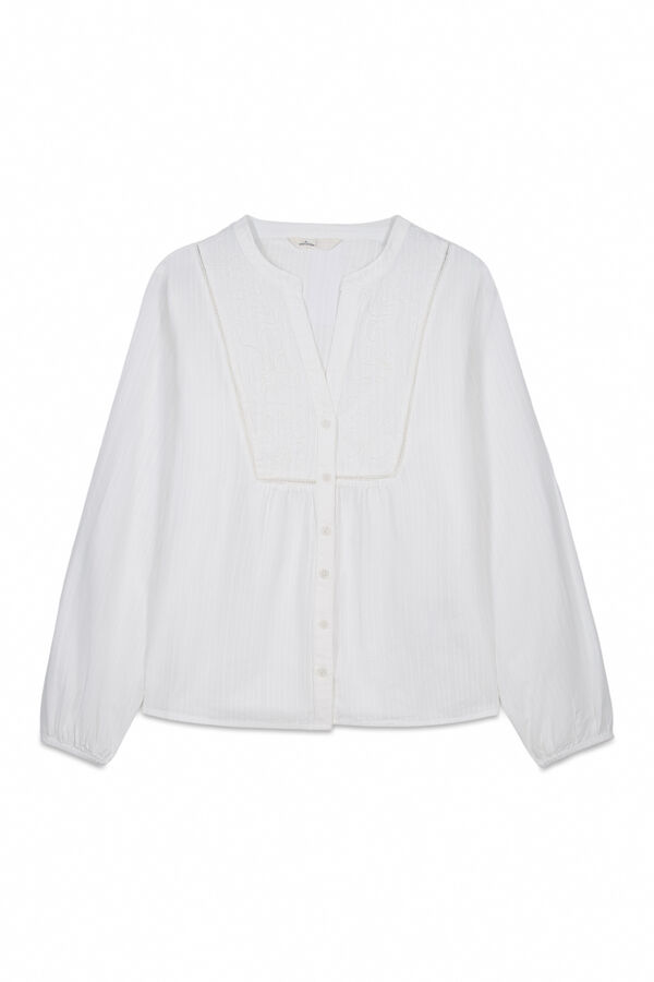 Springfield Embroidered long sleeve blouse printed