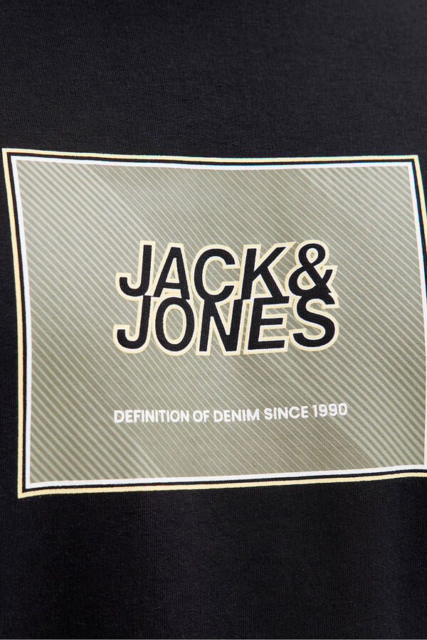 Jack & Jones PLUS T-shirt logo quadrado preto