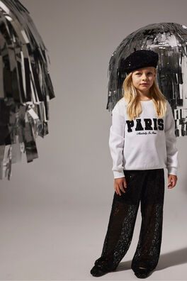 Pantalón culotte de lentejuelas de niña