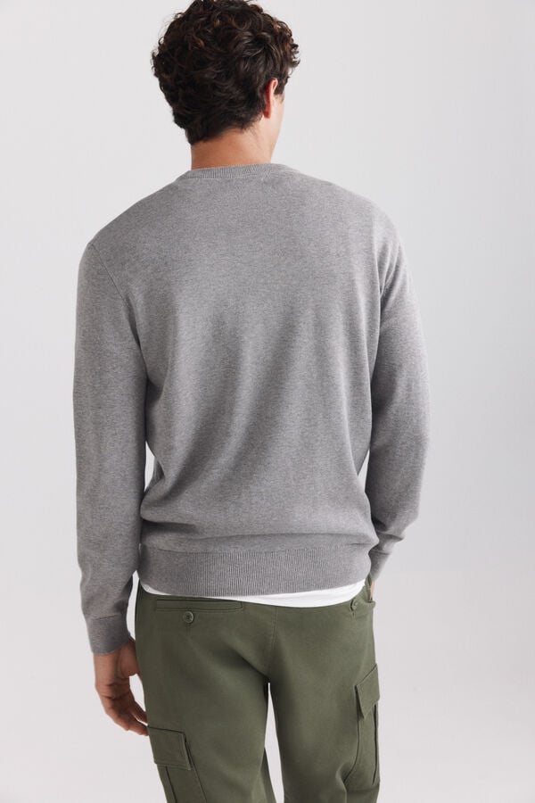 Springfield Basic round neck jumper grey