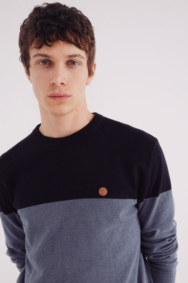 Springfield Basic color block jumper blue