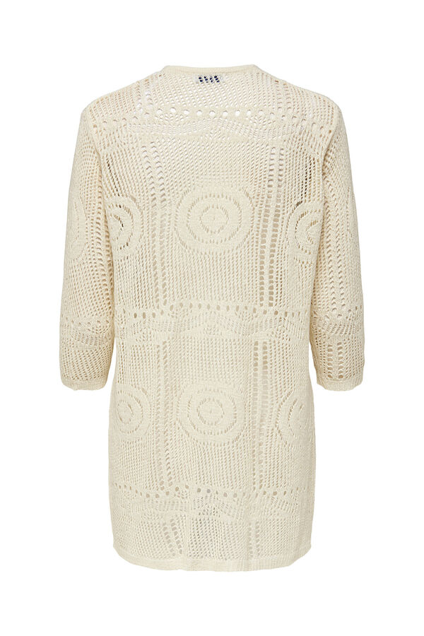 JDY Openwork knit cardigan brown