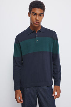 Springfield Striped polo shirt neck jumper