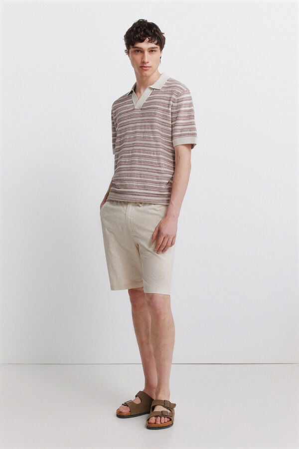 Springfield Polo estructura rayas mouline naranja