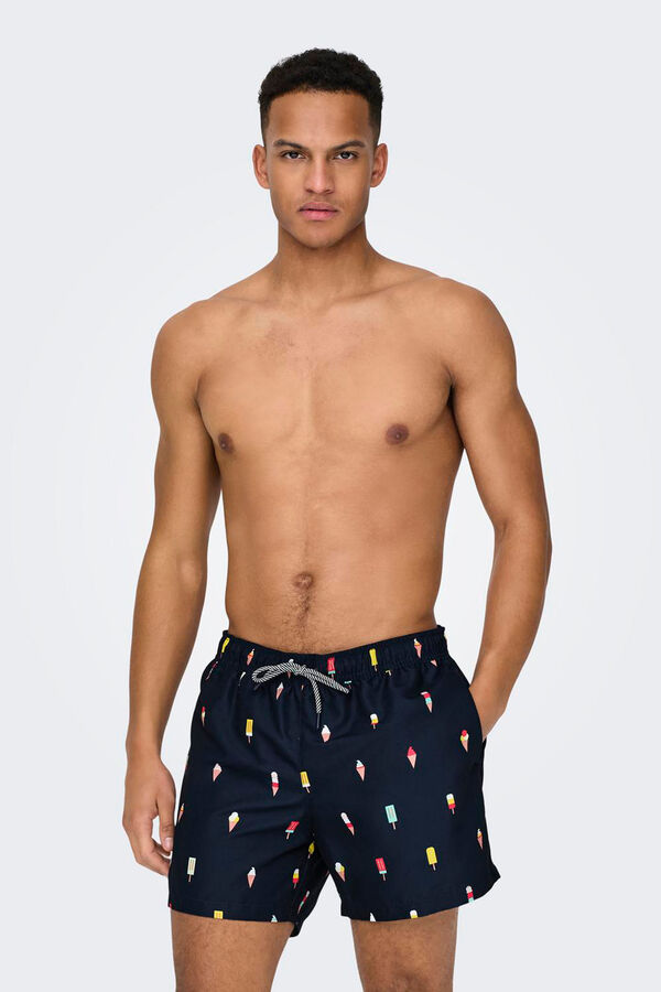 Springfield Printed swim shorts  mornarskoplava