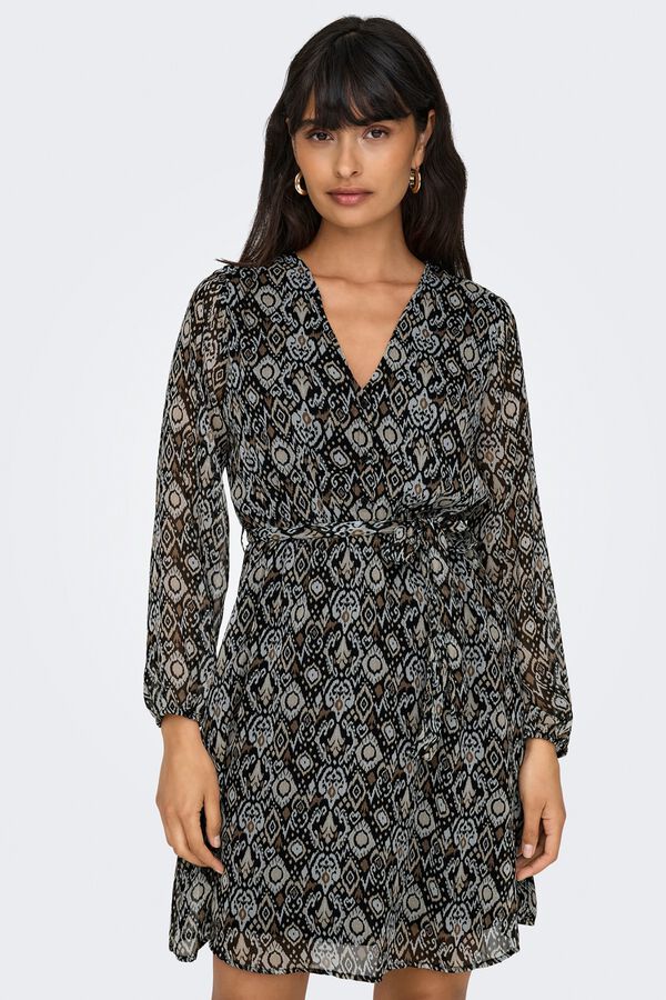 Only Chiffon short dress black