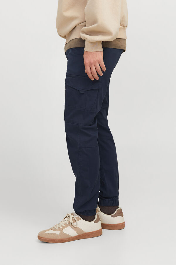 Jack & Jones Slim fit cargo trousers blue